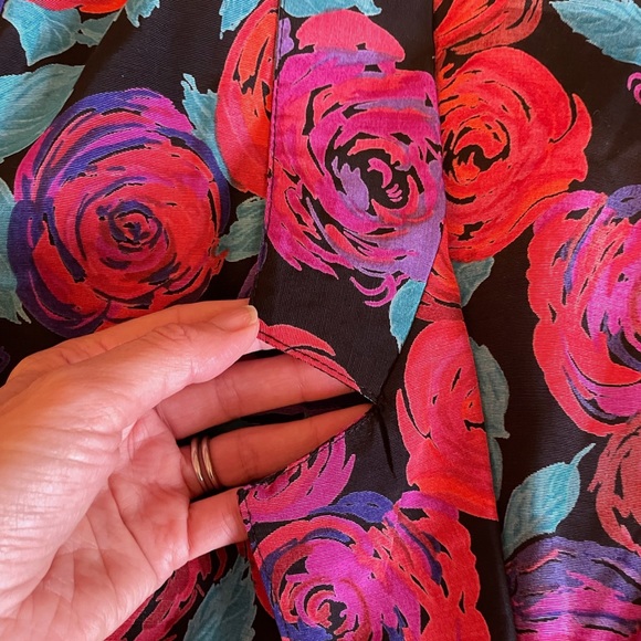 Vintage Michel Antoni Fall Floral Tulip Midi Skirt and Oversized Blazer set - Picture 6 of 16